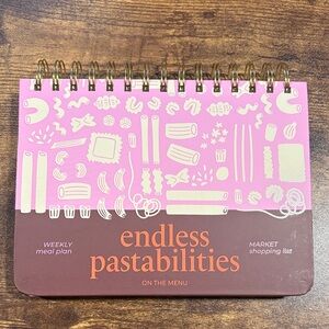 Pink and Brown Hard Cover Weekly Meal Planner